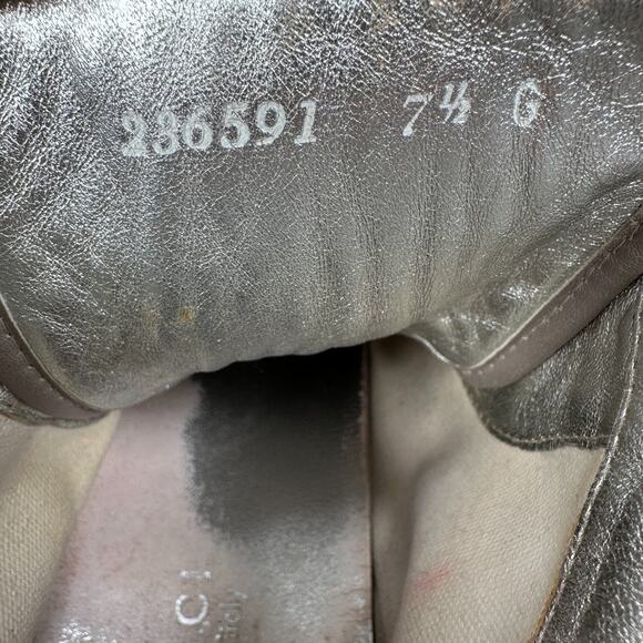 Gucci Coda GG Imprime Monogram Shoes Men’s 7.5 G Silver High Top Lace Sneakers - Picture 7 of 16